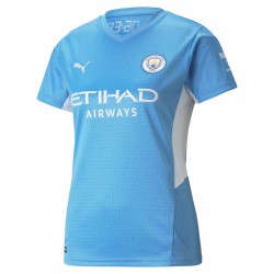 Camisola Manchester City Mulher Equipamento Primeiro 2021-2022 Manga Curta